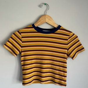 Ribbed knit cropped tee